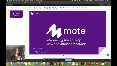 Mote New Feature Demo - Activity view and Student Reactions