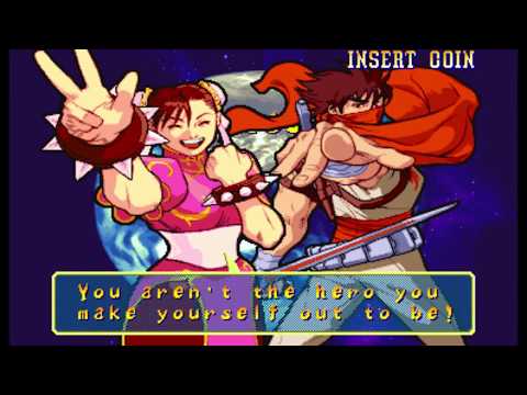 Marvel vs Capcom 1 ( Arcade ) - Strider Hiryu / Chun-li Playthrough ( Apr 8, 2018 )