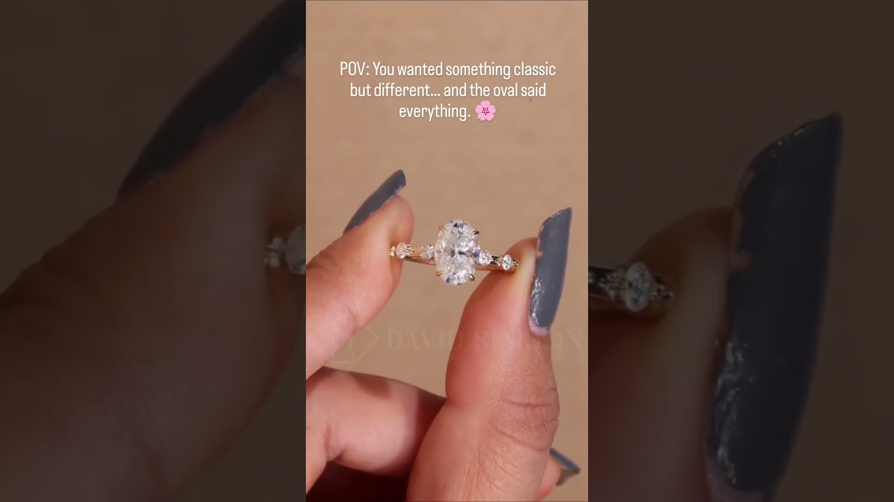 Oval Cut Diamond Pave Engagement Ring 💍 ✨ | Elegant Sparkle & Timeless Romance