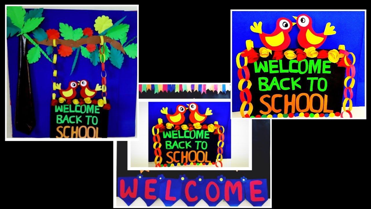 Welcome Back To School Bulletin Board / Welcome Bulletin Boards For School  - Youtube