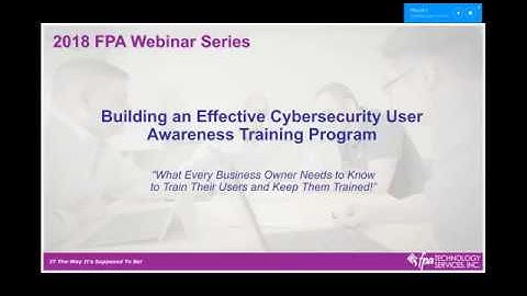 Building an Effective Cybersecurity User Awareness Training Program