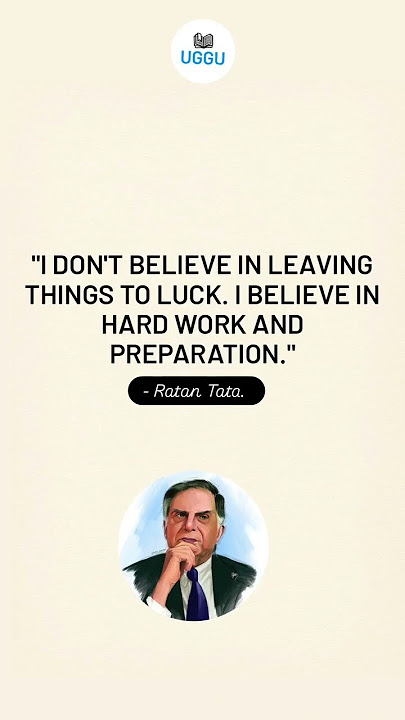 Hard work - luck. Prepare, hustle, &win! #Ratan Tata #Success#Motivation#HardWork0#upsc#ias#ips