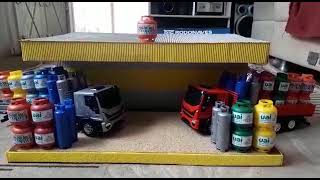 Carga e descarga botijão de gás brincadeira de criança Iveco Tector modelo novo usual brinquedos