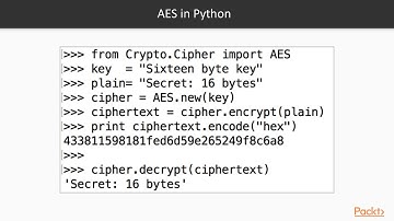 Cryptography with Python : AES | packtpub.com