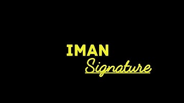 Iman Name Signature Style || Learn Your Signature