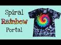 How to Tie Dye: Spiral Rainbow Portal (easy steps)