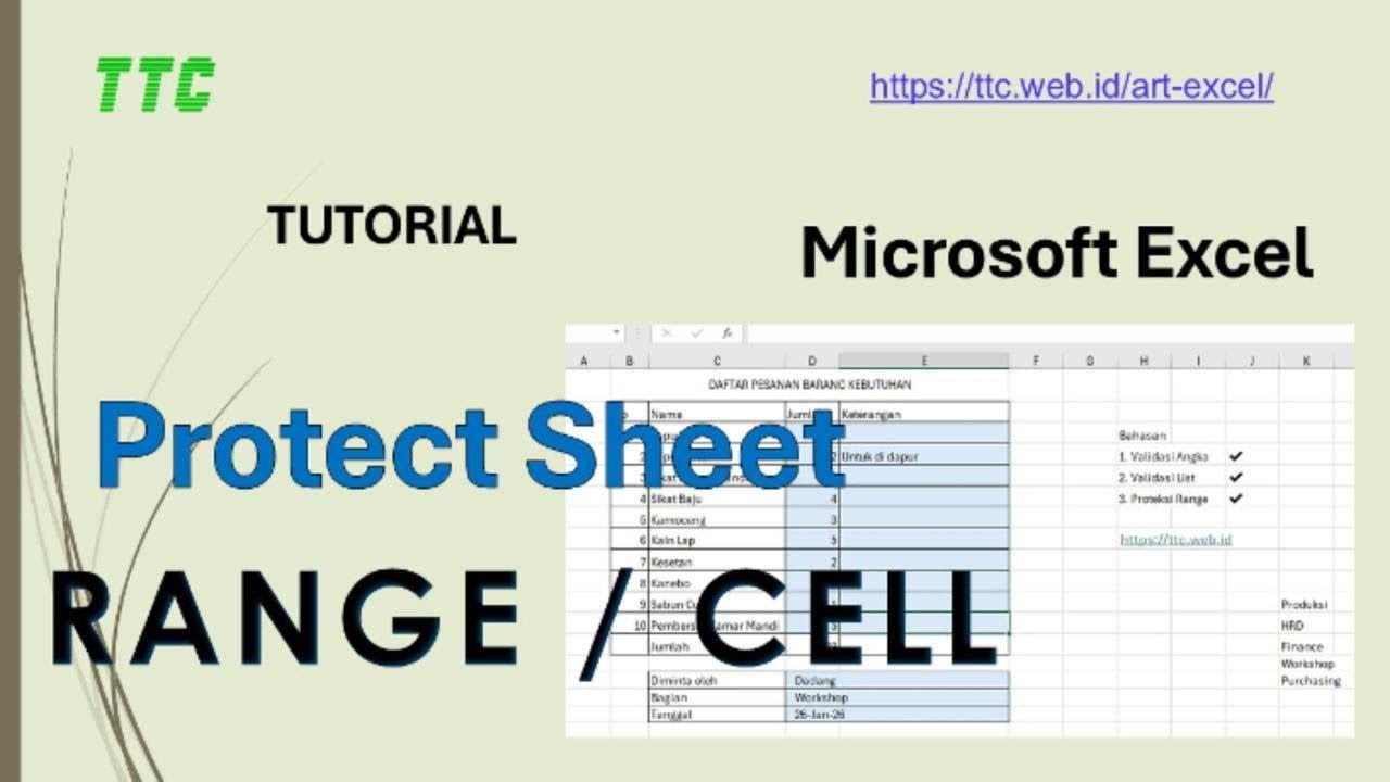 Excel Protect Sheet – Specific Range Only - YouTube