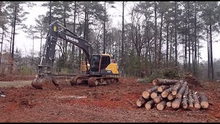 Clearing A New Lot Between Rain Showers