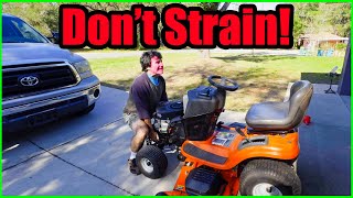 Replace Blades On Husqvarna 54 Safely & Easily [No Lift or Ramps]