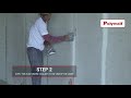 Polywall lightweight concrete wall panel  joint treatment application