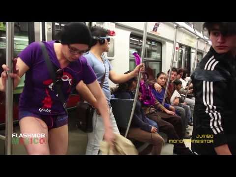 Viaje en metro sin pantalones 2014 (Video Oficial) México - Global No Pants Subway Ride #NoPantsMX