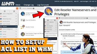 how to setup acl (automatic configuration list) in whm? [step by step]☑️