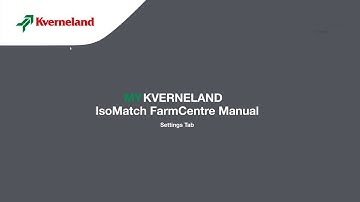 IsoMatch FarmCentre Manual – How to use the settings tab