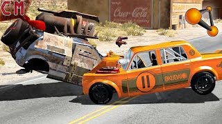 BeamNG Drive Cannon vs Cars crashes 1