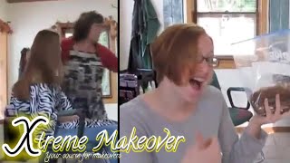 Very long red hair cut into a nice bob!
