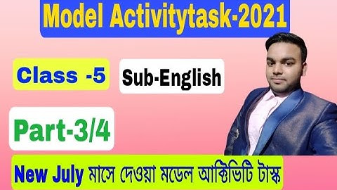 Class 5 English Model Activity task Part-4/Class -v English, WB Model Activitytask English CLASS-5