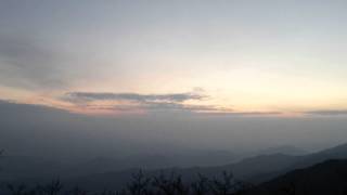 The sunset on the Palgong mountain