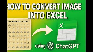 🔥 How to Convert Image into Excel File | Extract Text from Image to Excel Using ChatGPT