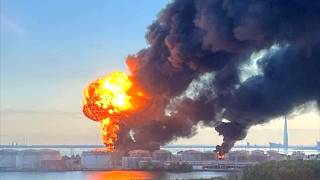 Удар дронов FP-2 Украины в нефтяной терминал в Петербурге