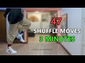 47 shuffle dance moves in 3 minutes