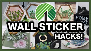 🤯YOU WONT BELIEVE WHAT I MADE WITH DOLLAR TREE WALL STICKERS | DOLLAR TREE HACKS FOR 2024