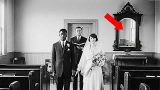 This 1925 wedding photo has been restored — and what appeared in the mirror shocked historians