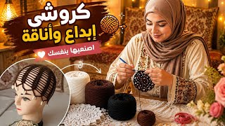 مشروع صيفي ناجح. طواقي نسائية صيفية بالكروشي وصدف البحر.