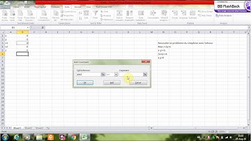 Résoudre un problème linéaire par le Solveur d