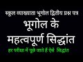 भूगोल के महत्वपूर्ण सिद्धांत