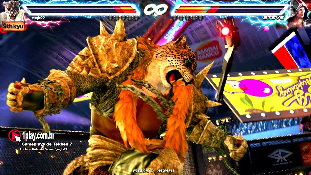 [ultra hard difficulty] Tekken 7! Armor King (Pro-Wrestling) vs. Steve Fox in the Arena Stage!