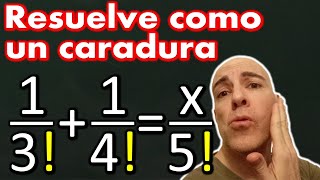 Ecuaciones de primer grado con fracciones, método caradura