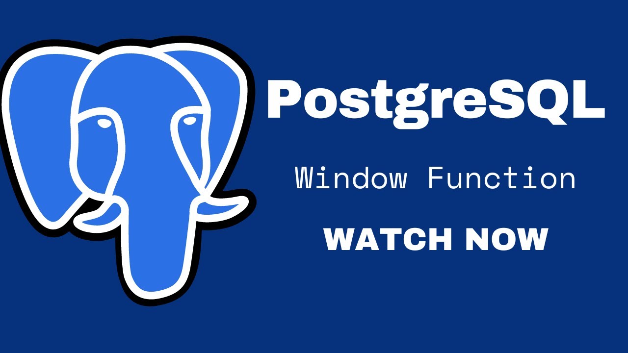 | Data Science | PostgreSQL Tutorial In Hindi | PostgreSQL Window ...