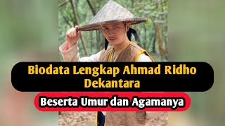 Profil & Biodata Ahmad Ridho Dekantara | Pemeran Raden Walangsungsang Sinetron Raden Kian Santang