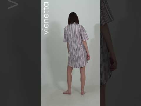 Купить Бавовняний халат на ґудзиках VIENETTA 5010380389 в Украина в Lingerie.ua - Одяг для дому та відпочинку, Відео 1
