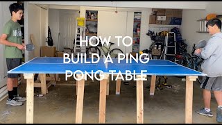 How to Build a Ping Pong Table