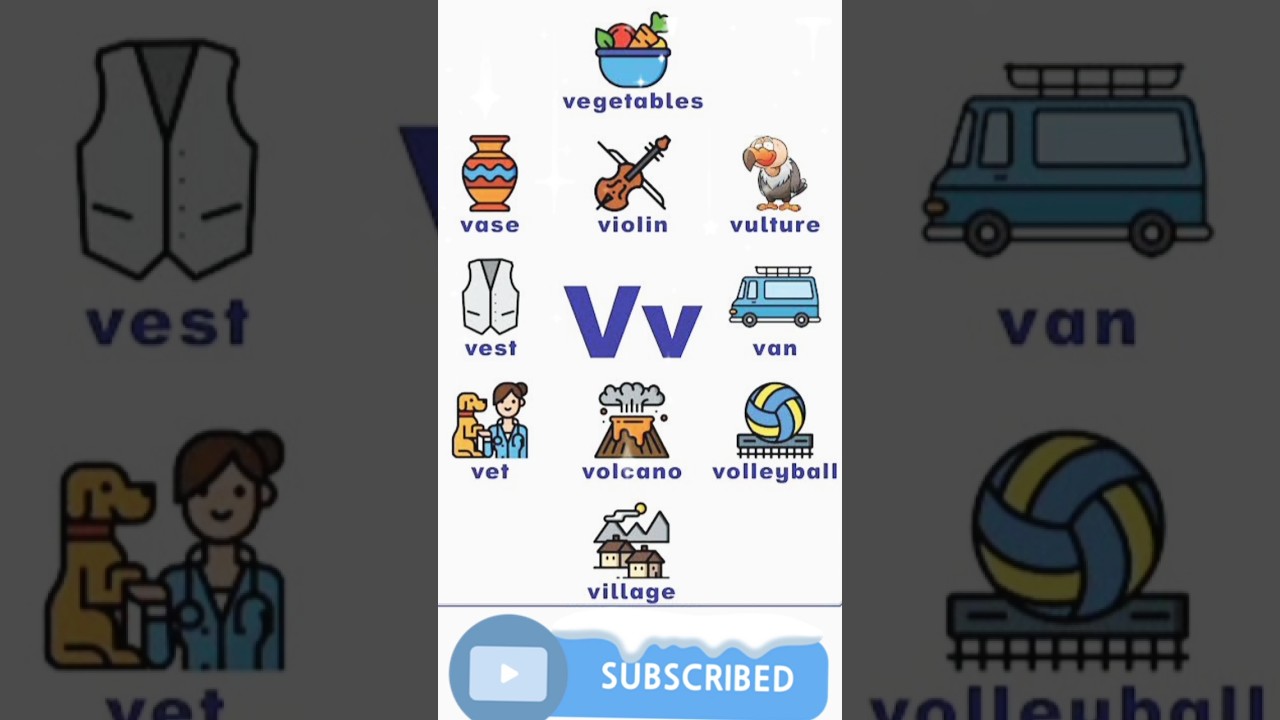V for words with pictures😲💥