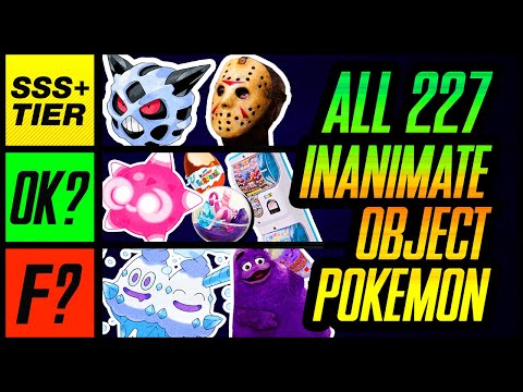 I Ranked ALL 227 Inanimate Object / Non-Living Pokemon | Mr1upz