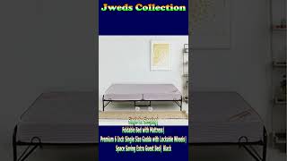 Transform Your Guest Room: Premium Single Foldable Bed with 6-Inch Gadda &amp; Lockable Wheels