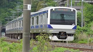 【E501系付属編成の代走】533M E531系K480編成 普通 いわき行き 泉-湯本間の島踏切を通過