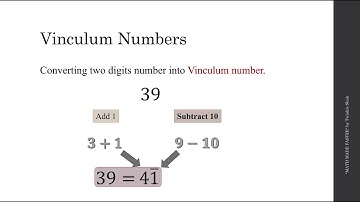 Vinculum Numbers