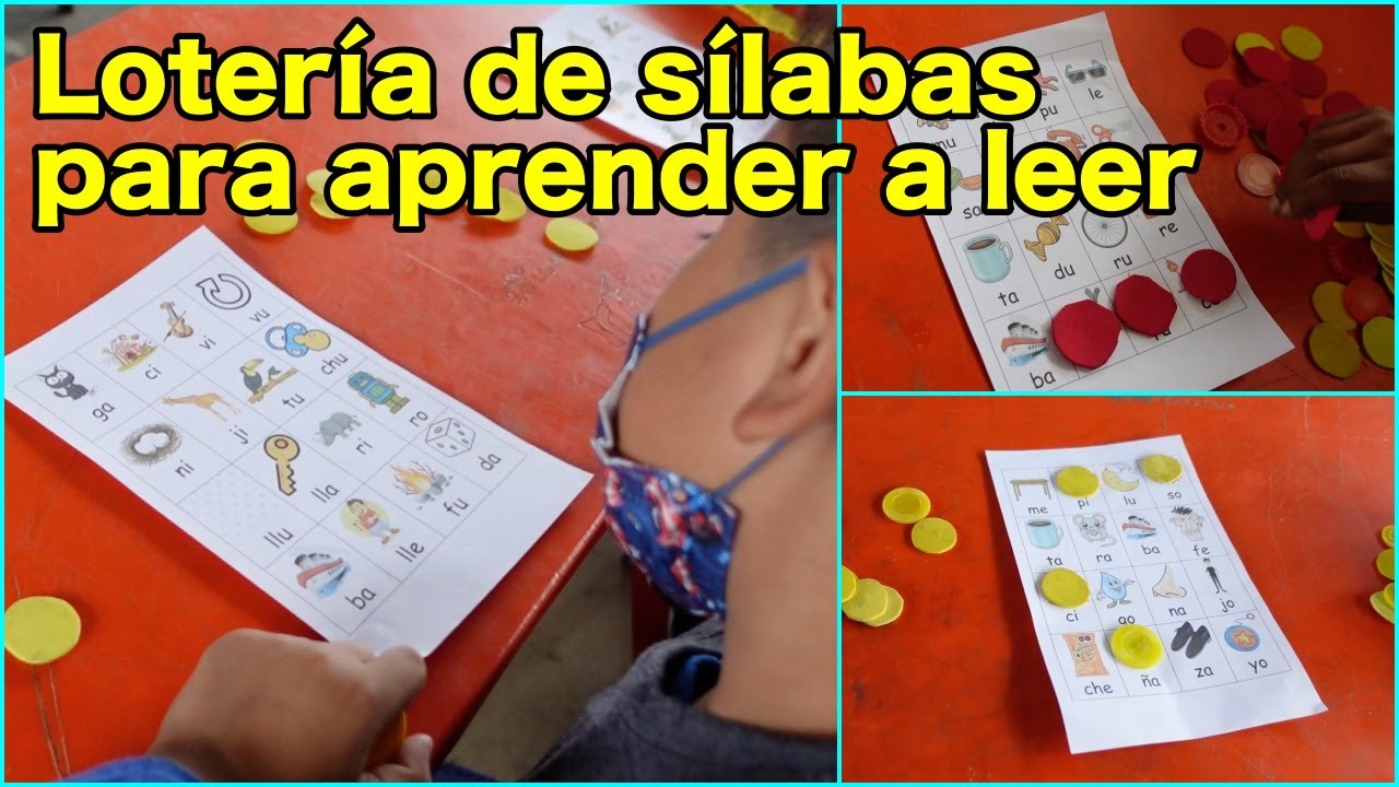 Lotería de sílabas para jugar y repasar en el salón. Actividades de
