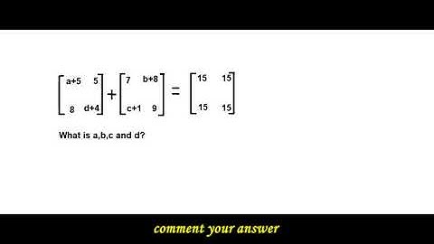 matrix game,finding number a,b,c and d?