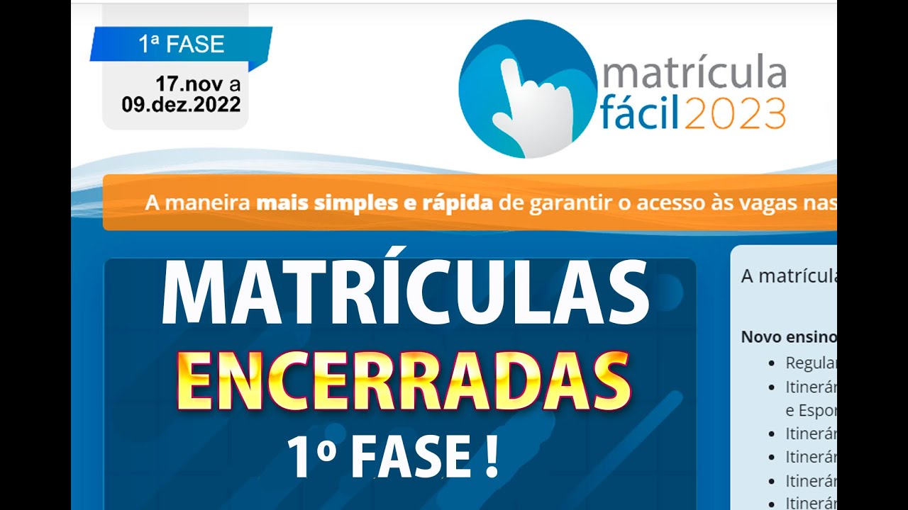 Período de confirmação de Matrícula 2023 termina 13/01