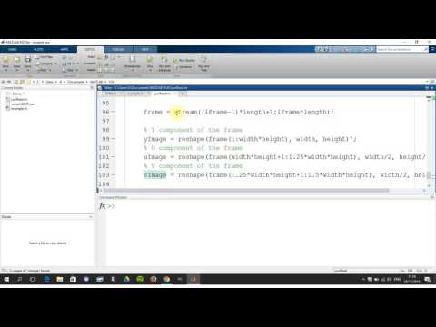 Read YUV Videos and Extract the Frames in Matlab