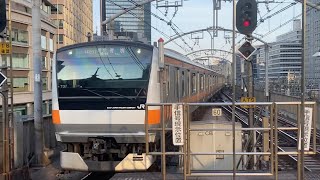 中央線 E233系0番台 T37編成 青梅特快 青梅行き 入線シーン@東京駅