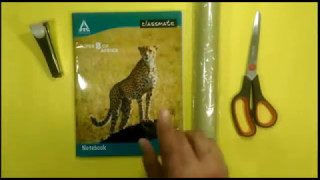 Neat and easy way to cover a text book or note easily things we
wanted:-paper roll newspaper etc......,scissors,stapler you can use
transparent ta...