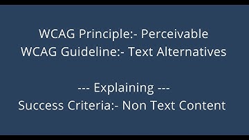 Explaining WCAG Success Criteria 1.1.1 with Examples and References (No Caption Available)