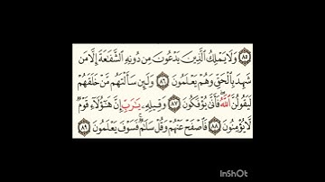 سورة الزخرف ٨٦الى٨٩ #سورةالفاتحة #اكسبلور #المصحف #حالات_واتس #سورةالكوثر #لايك #سورةالاخلاص
