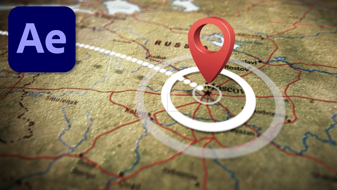 Clean 3D Animated Travel Map Tutorial in After Effects - youtube