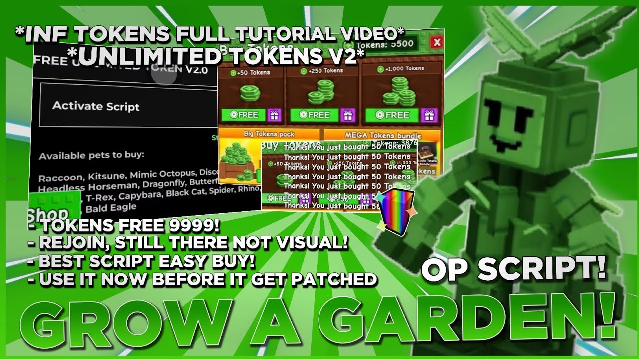 [NEW] Grow A Garden Script OP | *FULL TUTORIAL!* FREE UNLIMITED TOKENS ...